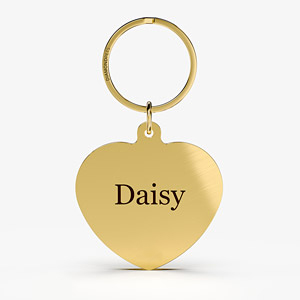 Brass Pet Name Tag Zoomed
